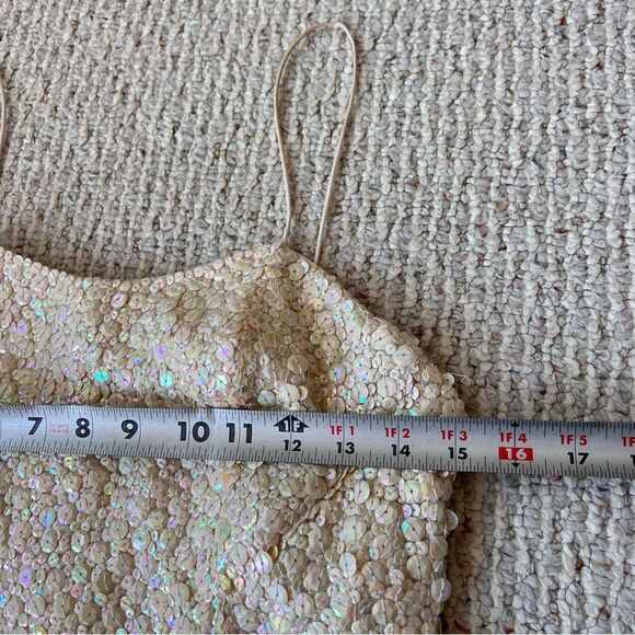 Vintage Alyce Designs Elegant Sequin Gown with Slit - Picture 10 of 11